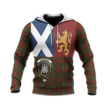 Strange (Strang) Crest Tartan Knitted Hoodie with Lion Rampant Saltire Style