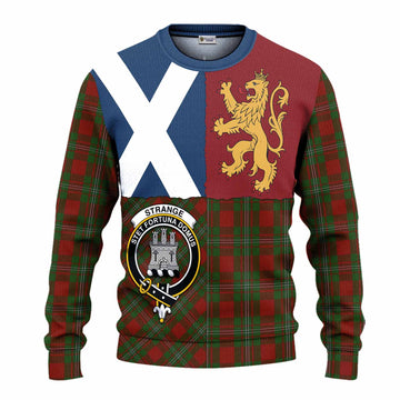 Strange (Strang) Crest Tartan Knitted Sweater with Lion Rampant Saltire Style