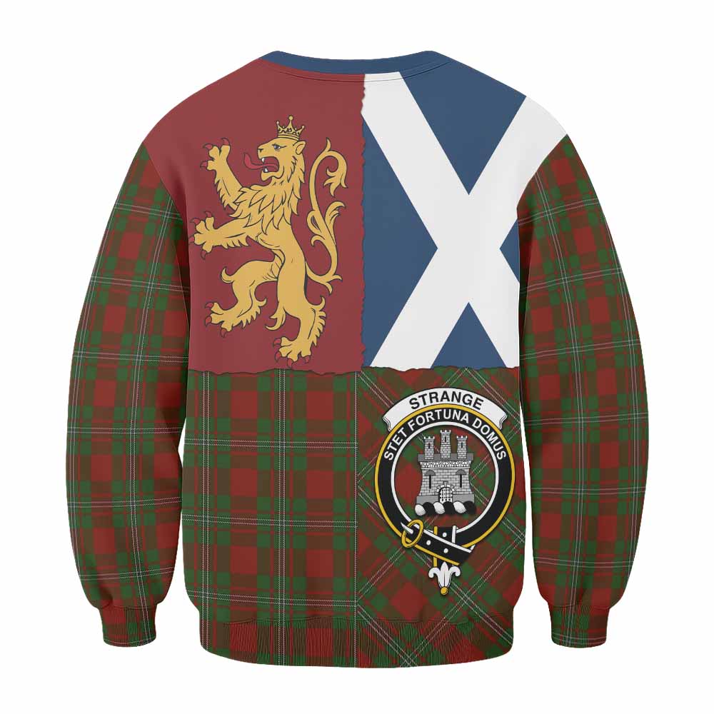 Strange (Strang) Crest Tartan Sweatshirt with Lion Rampant Saltire Style