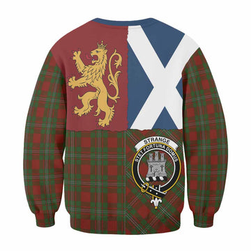 Strange (Strang) Crest Tartan Sweatshirt with Lion Rampant Saltire Style