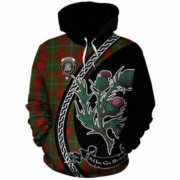 Strange (Strang) Family Crest Tartan Cotton Hoodie Alba Thistle Inspired