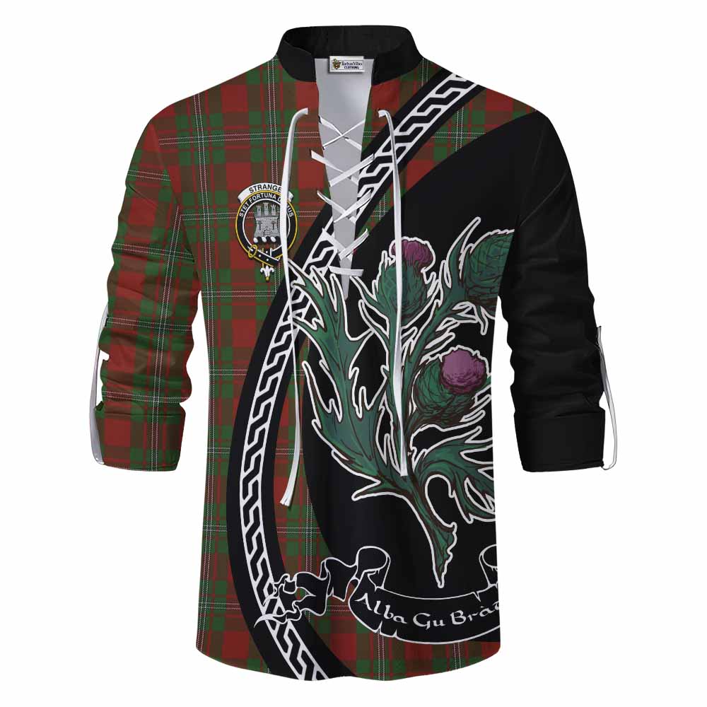 Strange (Strang) Family Crest Tartan Ghillie Shirt Alba Thistle Inspired - Tartan Vibes Clothing
