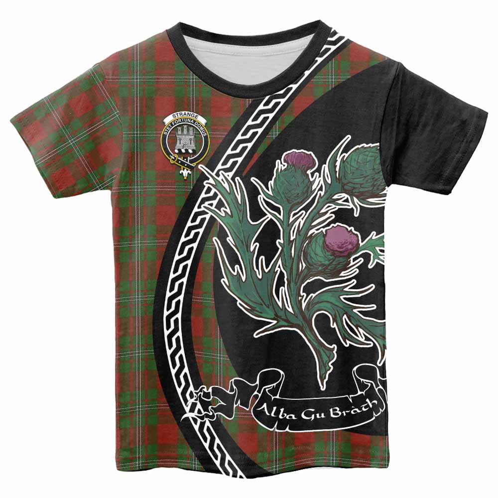 Strange (Strang) Family Crest Tartan Kid T-shirt Alba Thistle Inspired - Tartan Vibes Clothing