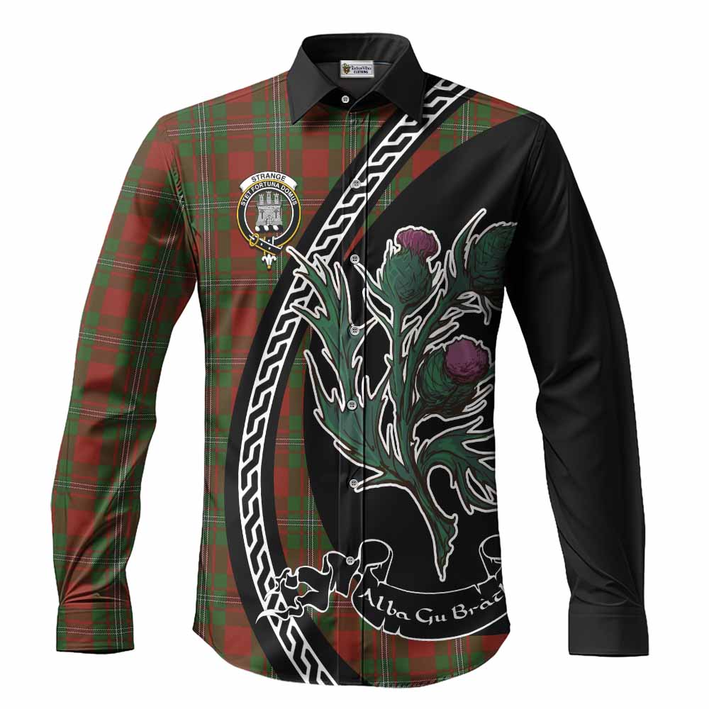 Strange (Strang) Family Crest Tartan Long Sleeve Button Shirts Alba Thistle Inspired - Tartan Vibes Clothing
