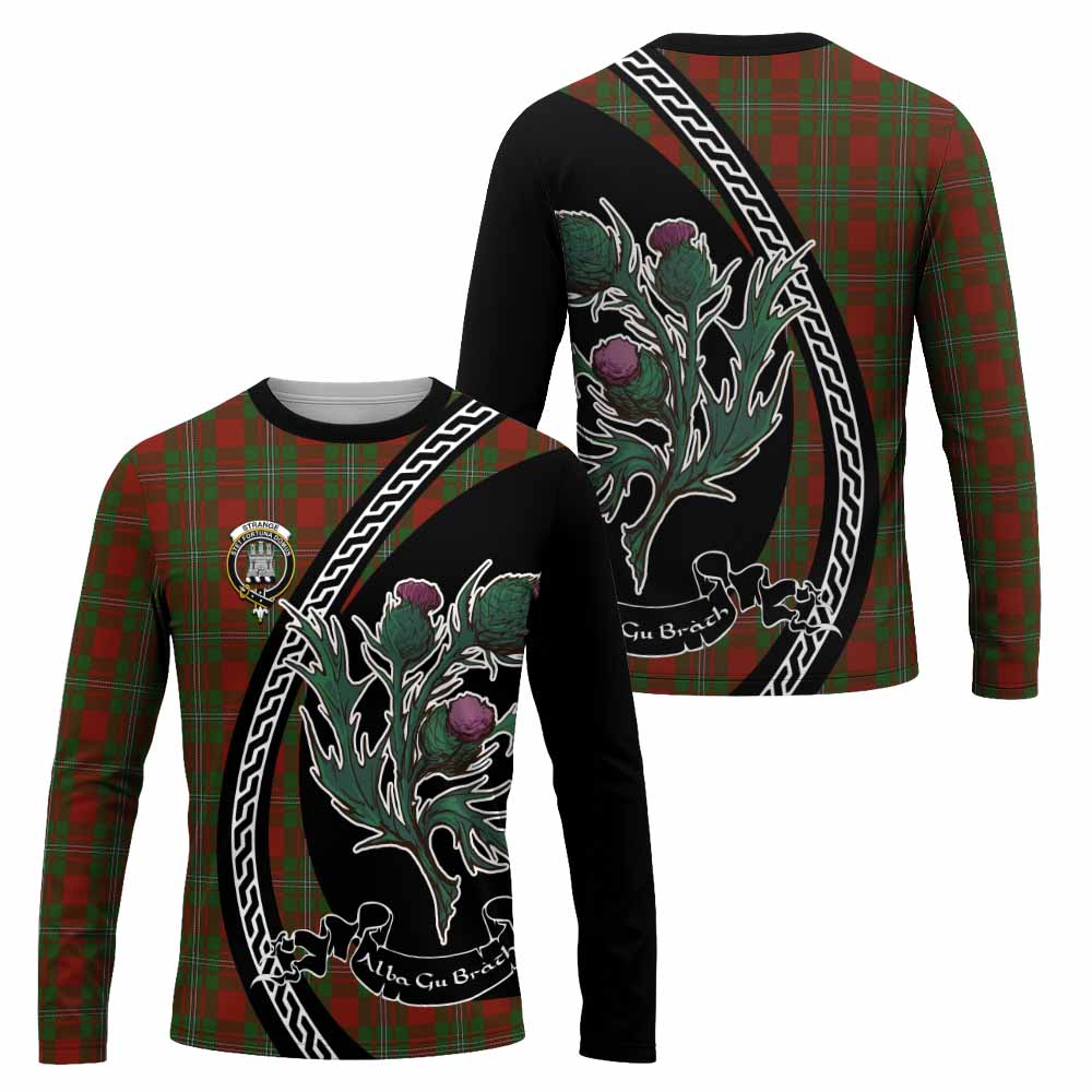 Strange (Strang) Family Crest Tartan Long Sleeve T-Shirt Alba Thistle Inspired - Tartan Vibes Clothing