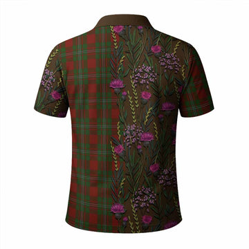 Strange (Strang) Family Crest Tartan Polo Shirt Scottish Thistle Flower Pattern Half Style