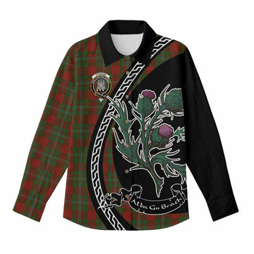 Strange (Strang) Family Crest Tartan Women Casual Shirt Alba Thistle Inspired - Tartan Vibes Clothing