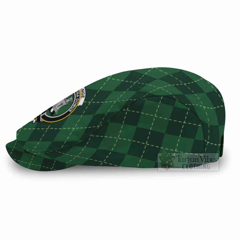Strange (Strang) Scottish Family Crest Flat Cap Green Argyle Classic Style - Tartan Vibes Clothing