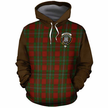 Strange (Strang) Tartan Accent Cotton Hoodie with Family Crest