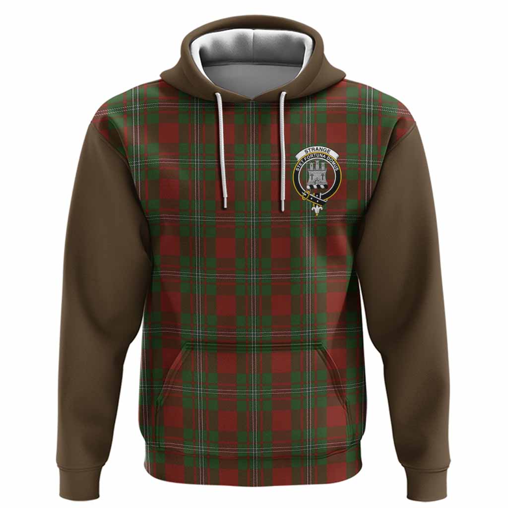 Strange (Strang) Tartan Accent Hoodie with Family Crest