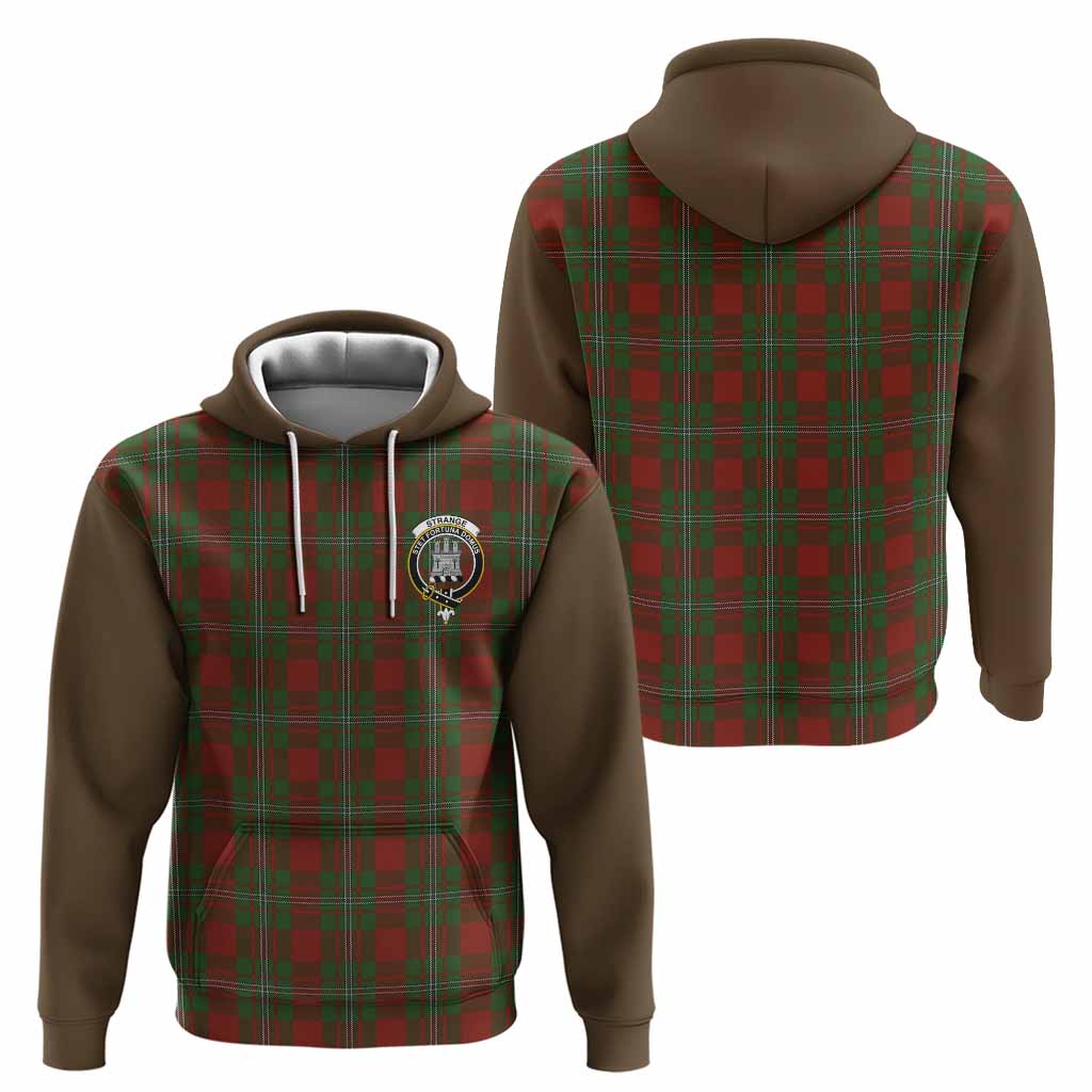 Strange (Strang) Tartan Accent Hoodie with Family Crest