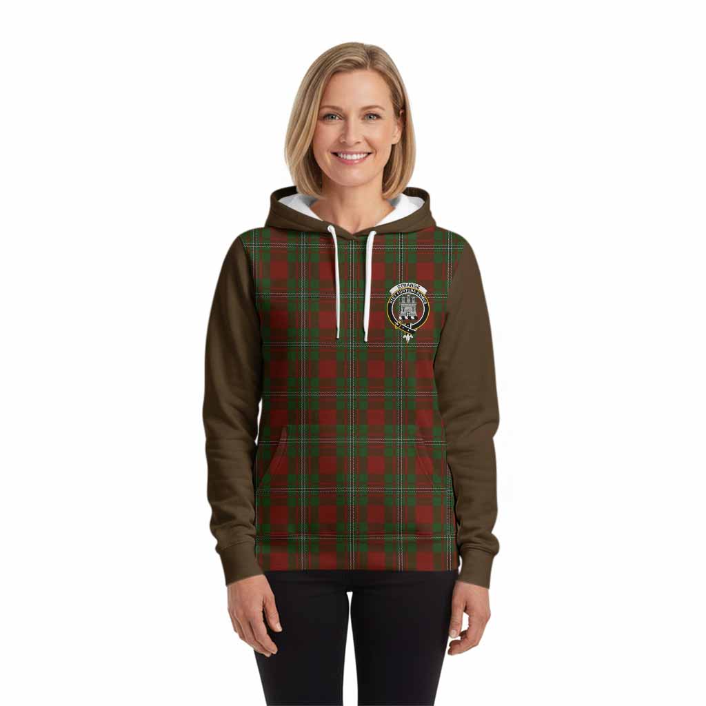 Strange (Strang) Tartan Accent Hoodie with Family Crest