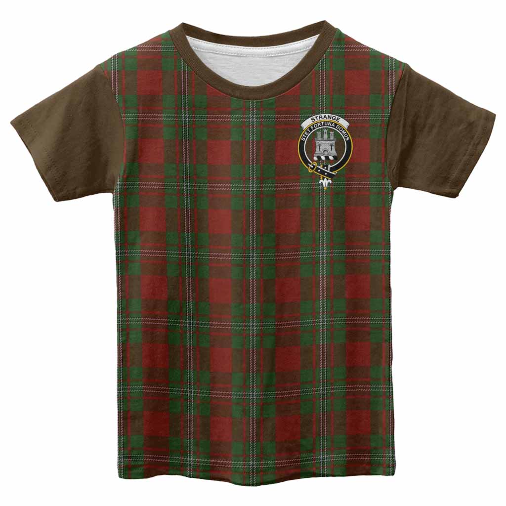 Strange (Strang) Tartan Accent Kid T-shirt with Family Crest