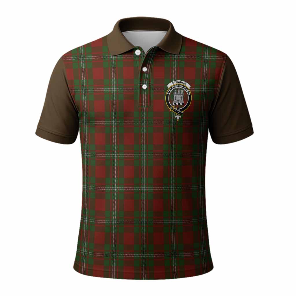 Strange (Strang) Tartan Accent Polo Shirt with Family Crest