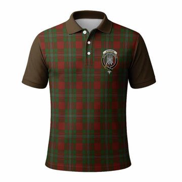 Strange (Strang) Tartan Accent Polo Shirt with Family Crest