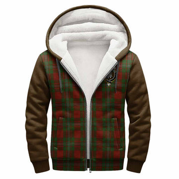 Strange (Strang) Tartan Accent Sherpa Hoodie with Family Crest