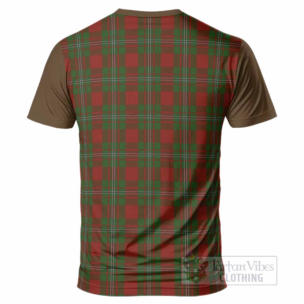 Strange (Strang) Tartan Accent T-Shirt with Family Crest