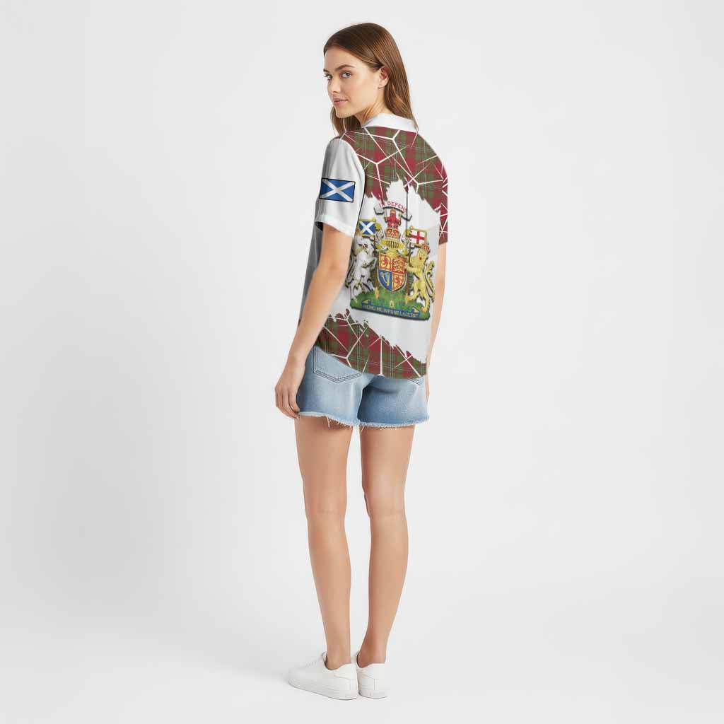 Strange (Strang) Tartan Cotton Hawaiian Shirt with Family Crest and Lion Rampant Grunge Style