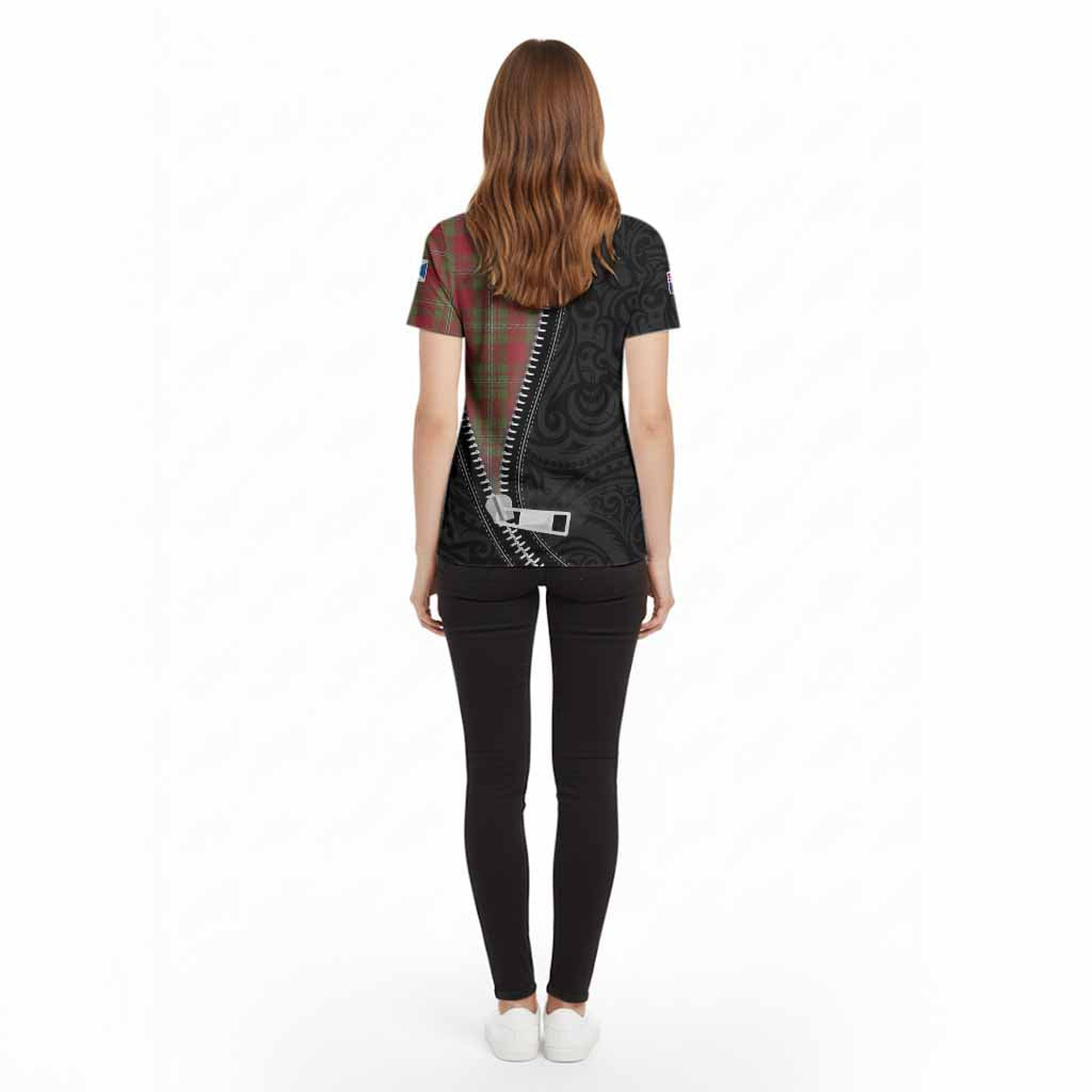 Strange (Strang) Tartan Cotton T-shirt New Zealand Pattern Unique Zipper Stylized