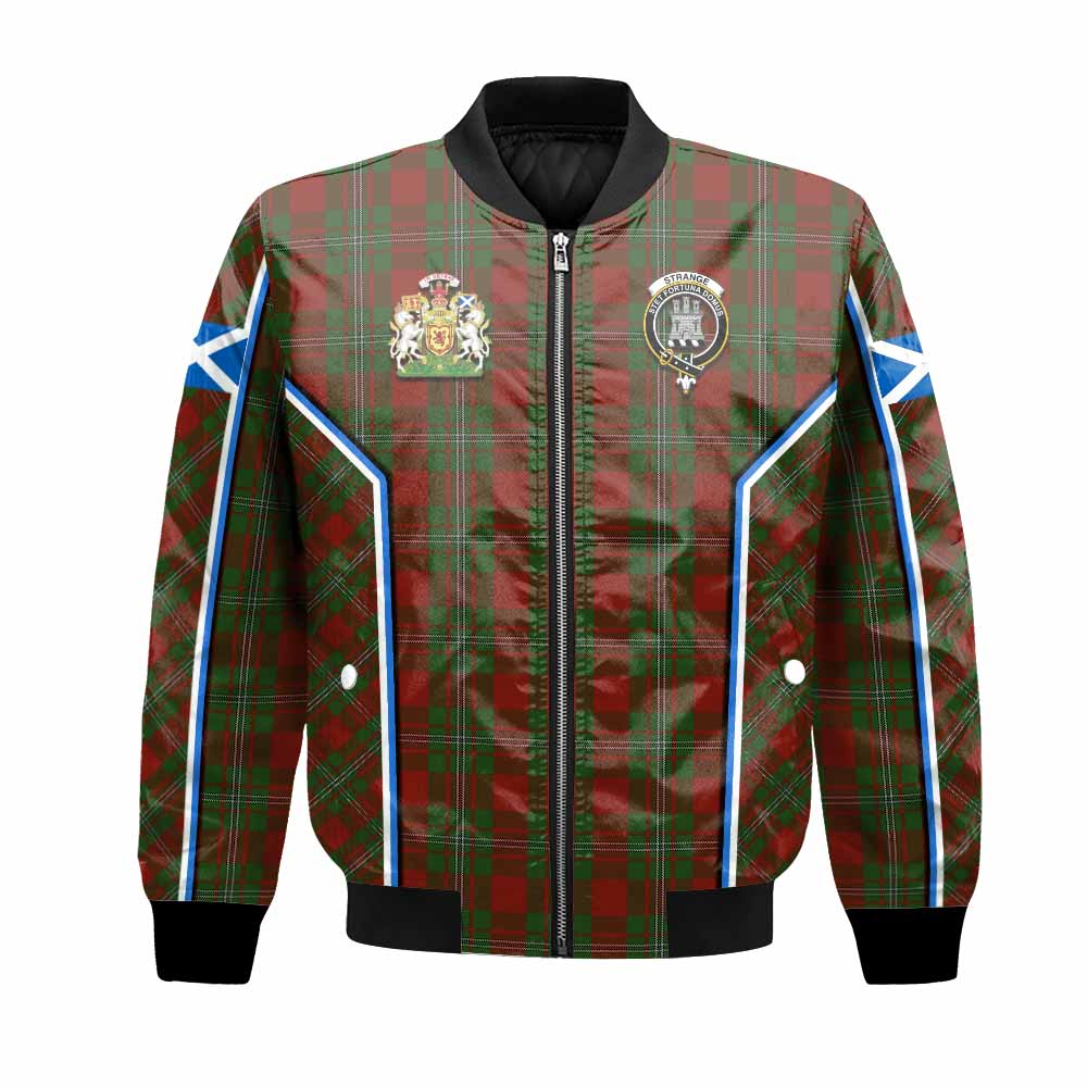 Strange (Strang) Tartan Crest Bomber Jacket Scotland Coat of Arm Flag Style - Tartan Vibes Clothing