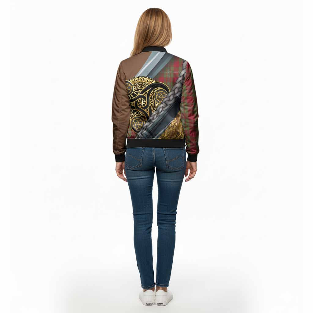 Strange (Strang) Tartan Crest Bomber Jacket Scottish Triskele Celtic