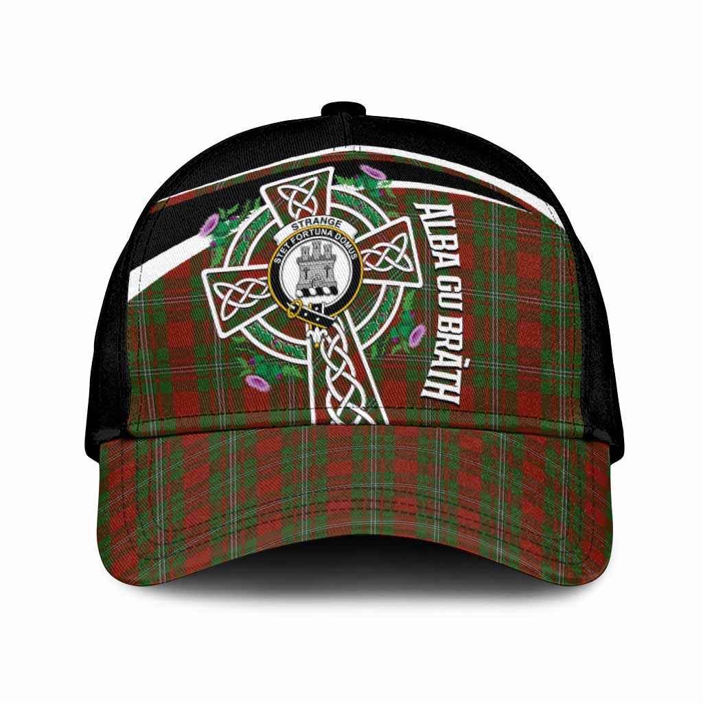 Strange (Strang) Tartan Crest Classic Cap Scottish Thistle Celtic Cross Alba Gu Brath