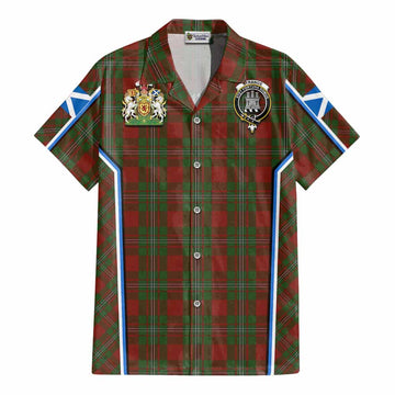 Strange (Strang) Tartan Crest Cotton Hawaiian Shirt Scotland Coat of Arm Flag Style - Tartan Vibes Clothing