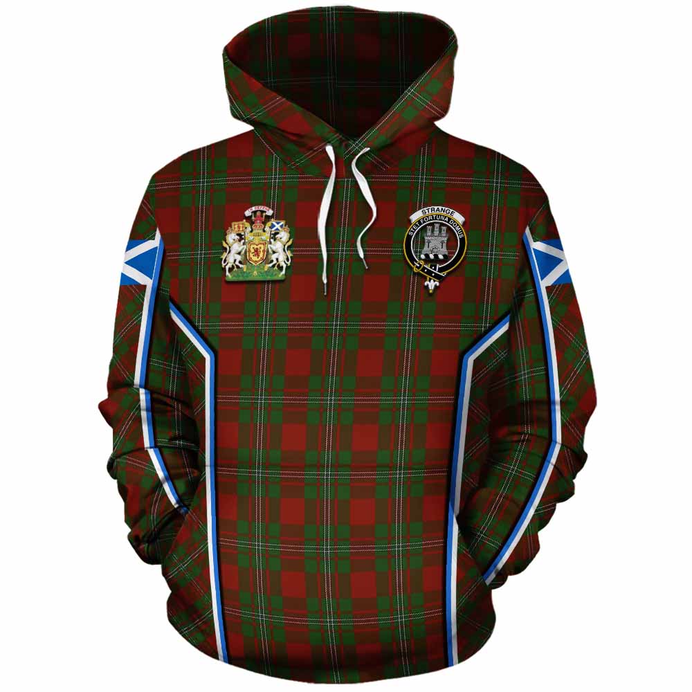 Strange (Strang) Tartan Crest Cotton Hoodie Scotland Coat of Arm Flag Style - Tartan Vibes Clothing