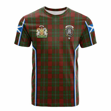 Strange (Strang) Tartan Crest Cotton T-shirt Scotland Coat of Arm Flag Style