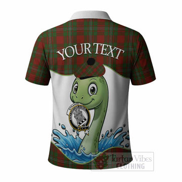 Strange (Strang) Tartan Crest Cute Nessie Polo Shirt Scottish Loch Ness Monster