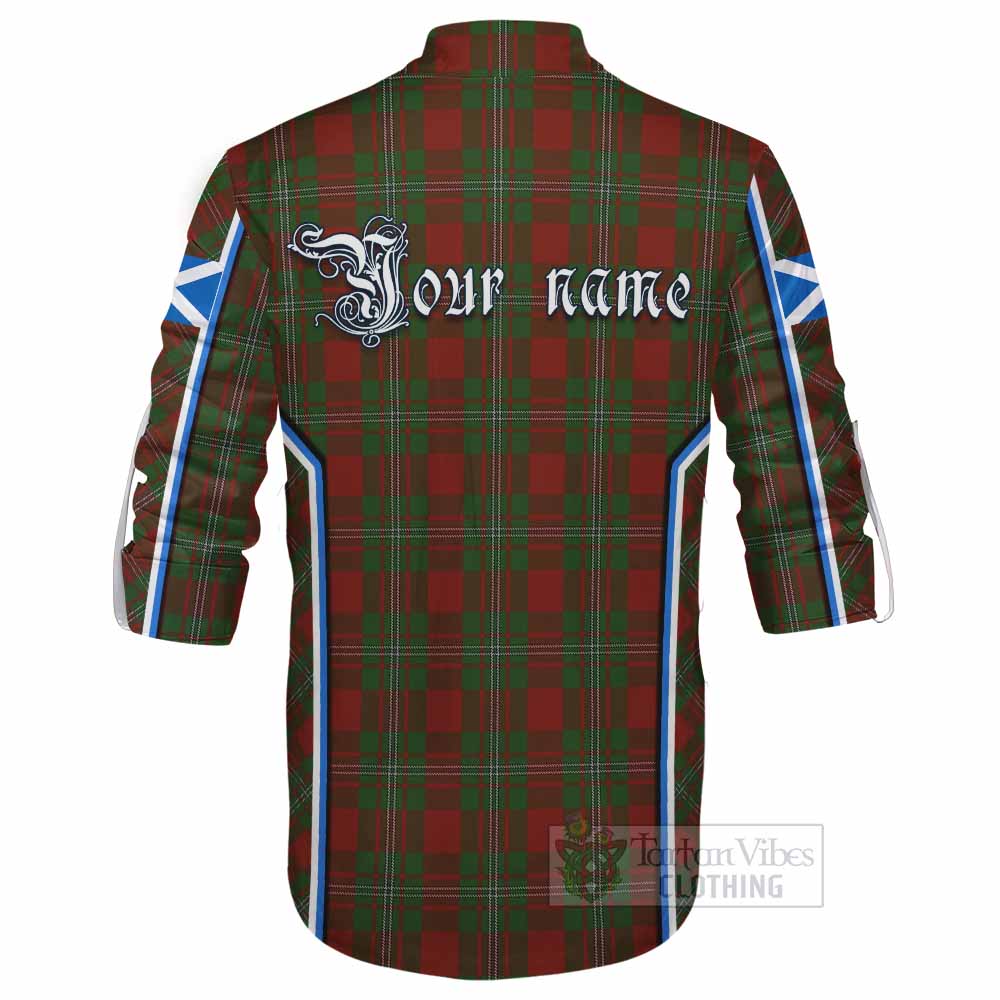 Strange (Strang) Tartan Crest Ghillie Kilt Shirt Scotland Coat of Arm Flag Style - Tartan Vibes Clothing