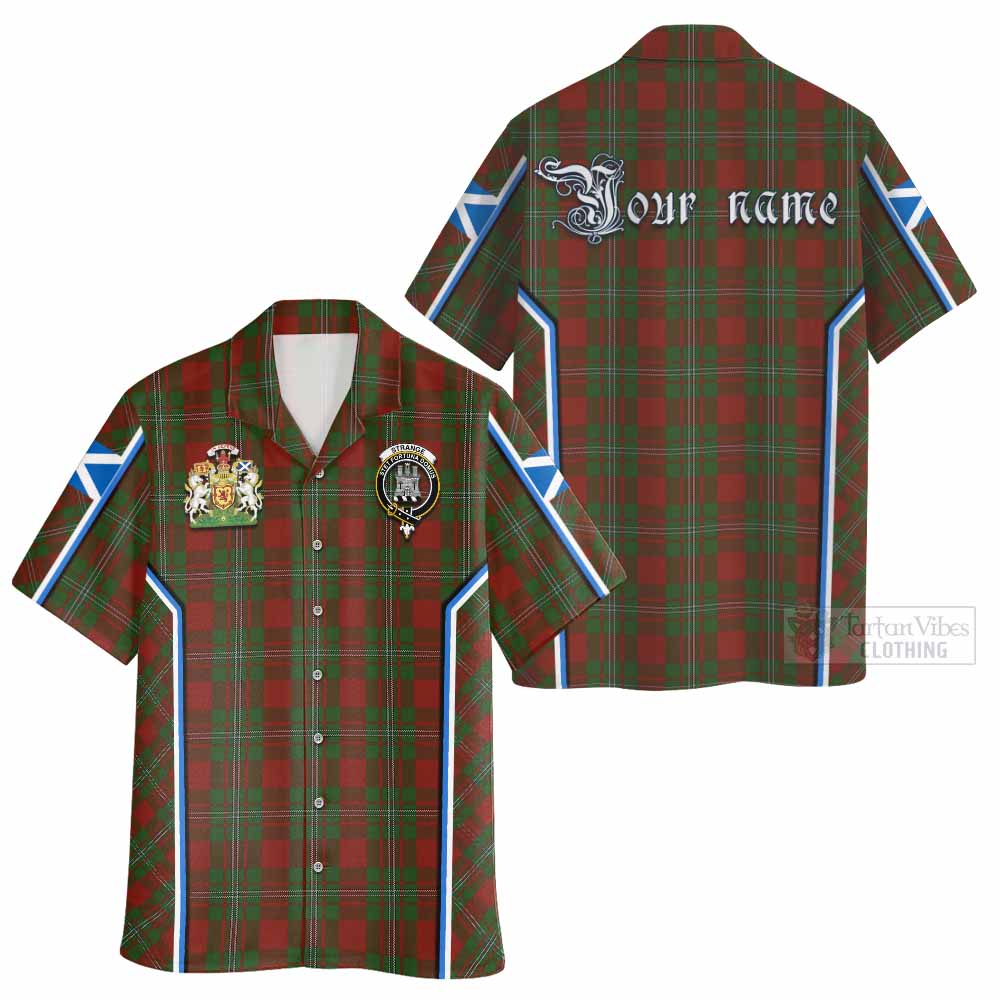 Strange (Strang) Tartan Crest Hawaiian Shirt Scotland Coat of Arm Flag Style - Tartan Vibes Clothing