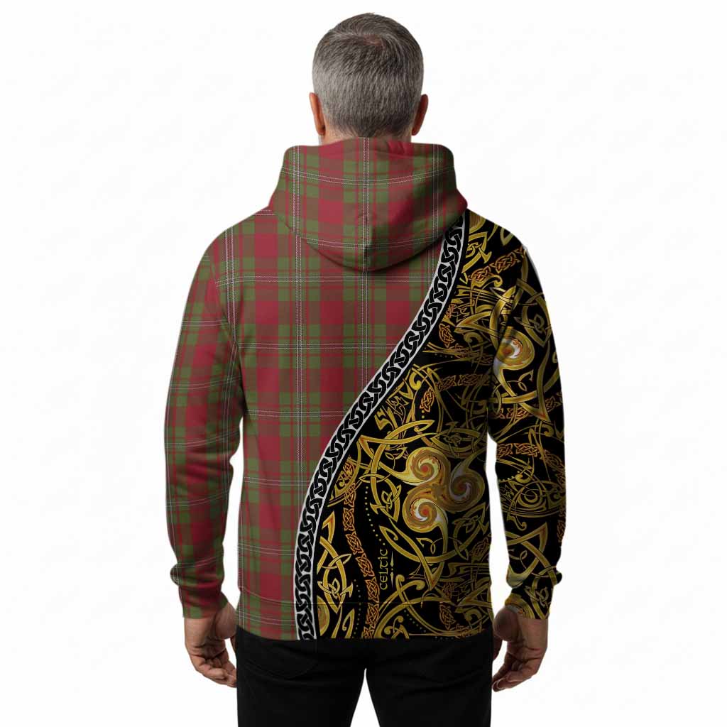 Strange (Strang) Tartan Crest Hoodie Celtic Knot and Triple Trickle Spiral Symbols