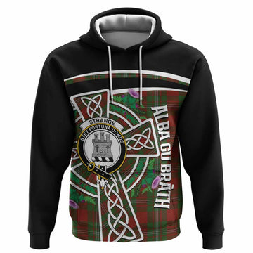 Strange (Strang) Tartan Crest Hoodie Scottish Thistle Celtic Cross Alba Gu Brath