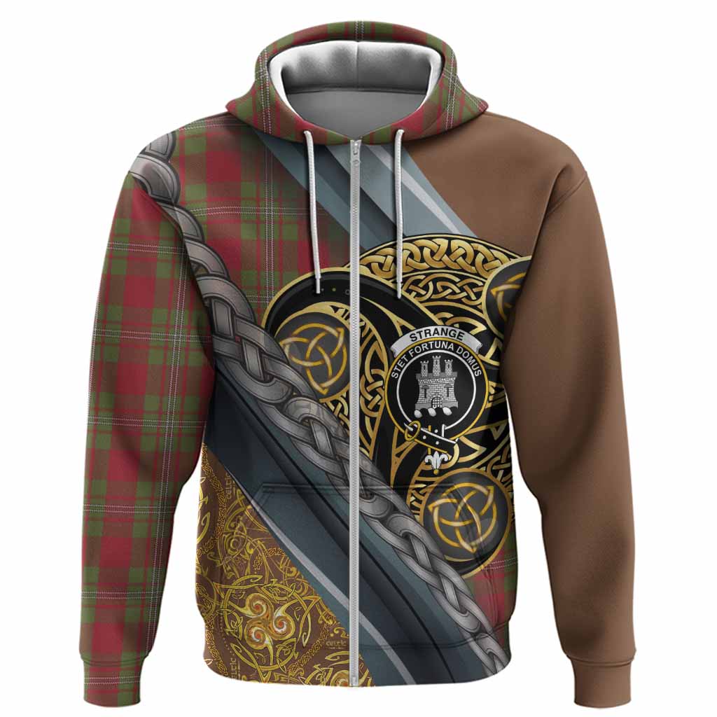 Strange (Strang) Tartan Crest Hoodie Scottish Triskele Celtic