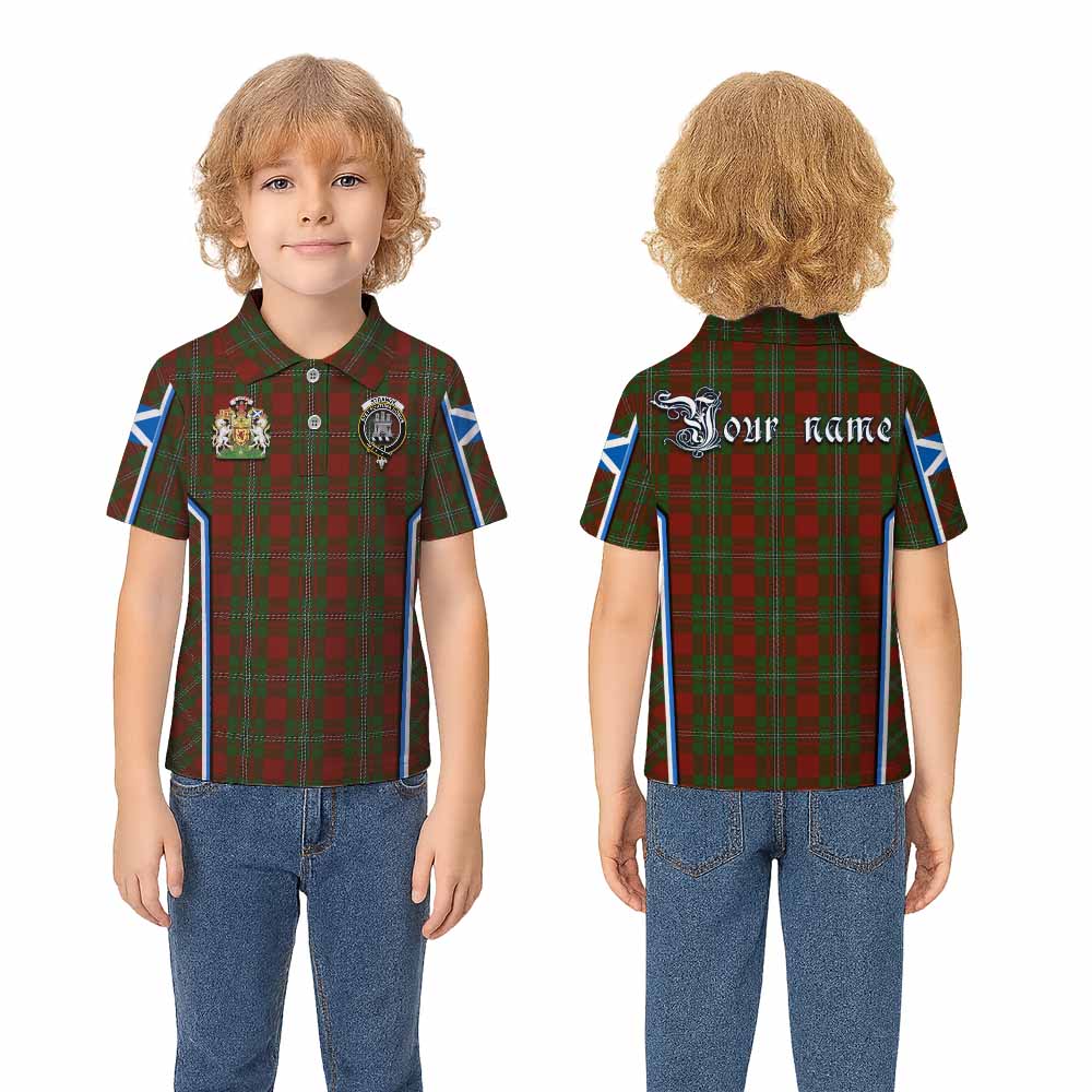 Strange (Strang) Tartan Crest Kid Polo Shirt Scotland Coat of Arm Flag Style - Tartan Vibes Clothing
