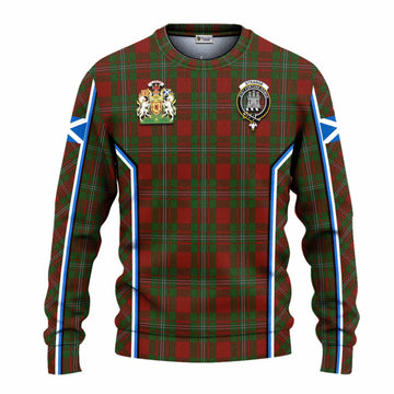 Strange (Strang) Tartan Crest Knitted Sweater Scotland Coat of Arm Flag Style