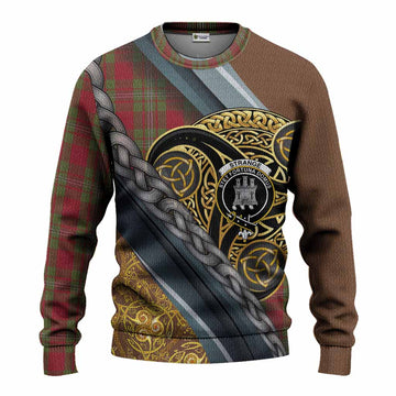 Strange (Strang) Tartan Crest Knitted Sweater Scottish Triskele Celtic