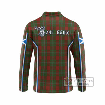 Strange (Strang) Tartan Crest Long Sleeve Polo Shirt Scotland Coat of Arm Flag Style
