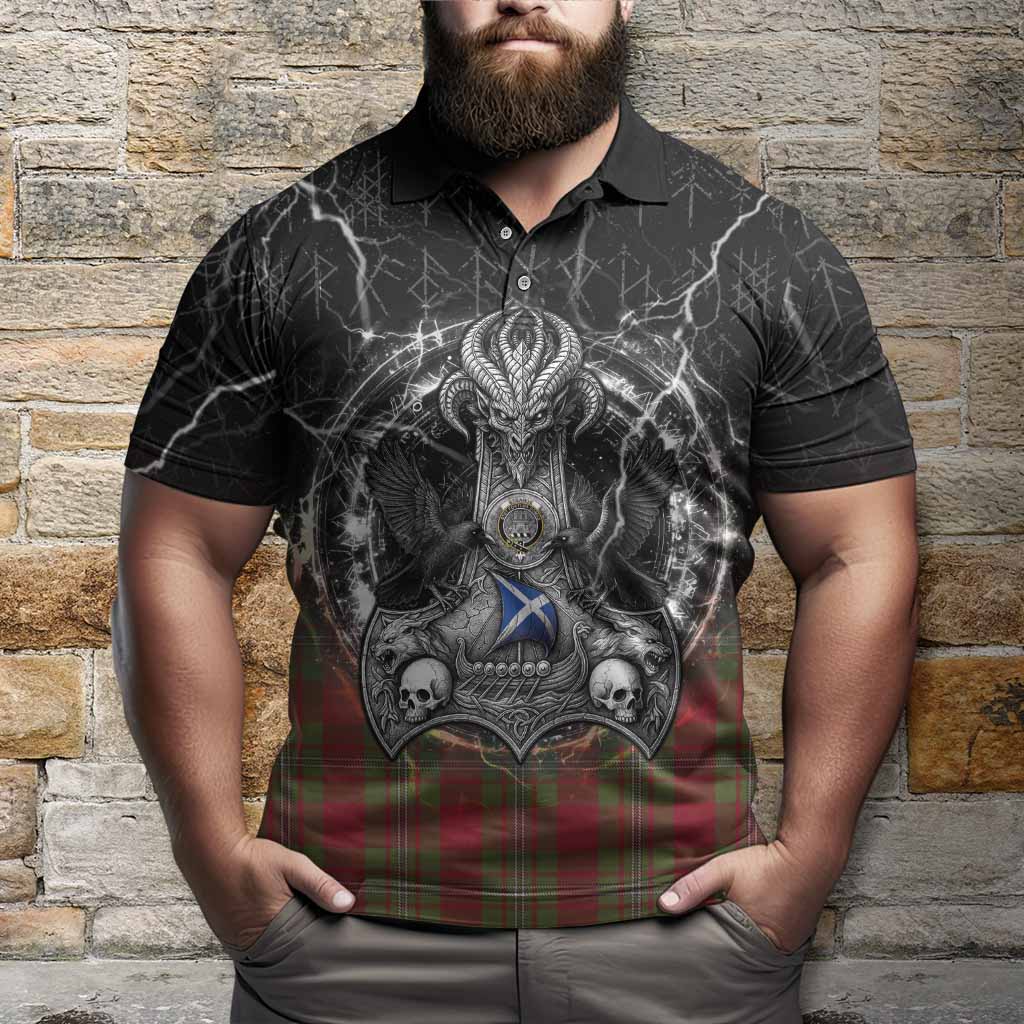 Strange (Strang) Tartan Crest Polo Shirt Celtic Odin's Raven Legacy