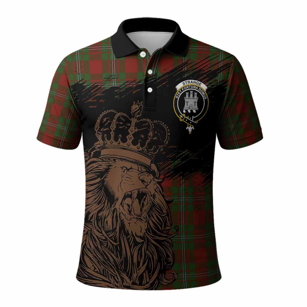 Strange (Strang) Tartan Crest Polo Shirt Crowned Lion Heritage Style