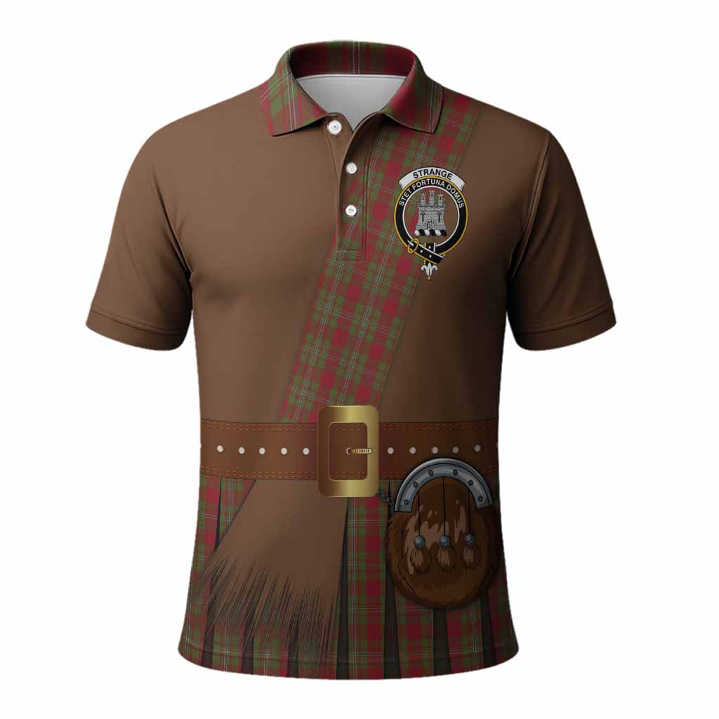 Strange (Strang) Tartan Crest Polo Shirt Kilt Costume Style
