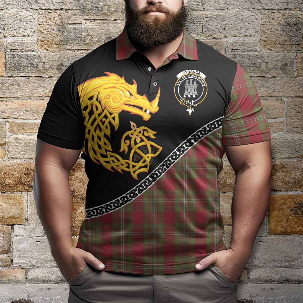 Strange (Strang) Tartan Crest Polo Shirt Legendary Dragon Knot Half Style