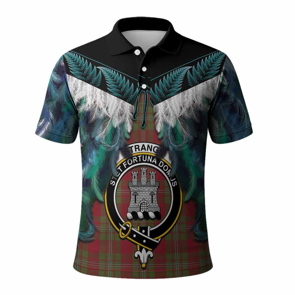 Strange (Strang) Tartan Crest Polo Shirt New Zealand Maori Korowai Cloak