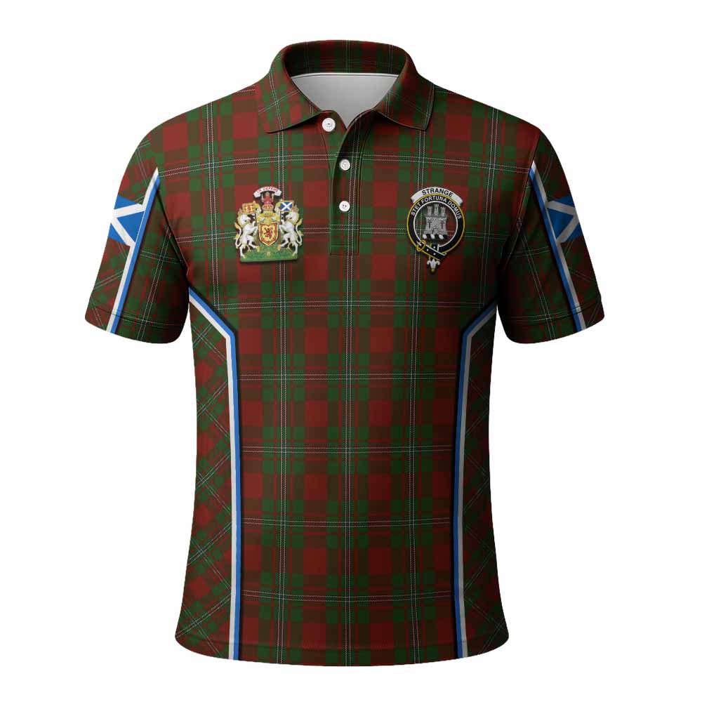 Strange (Strang) Tartan Crest Polo Shirt Scotland Coat of Arm Flag Style - Tartan Vibes Clothing