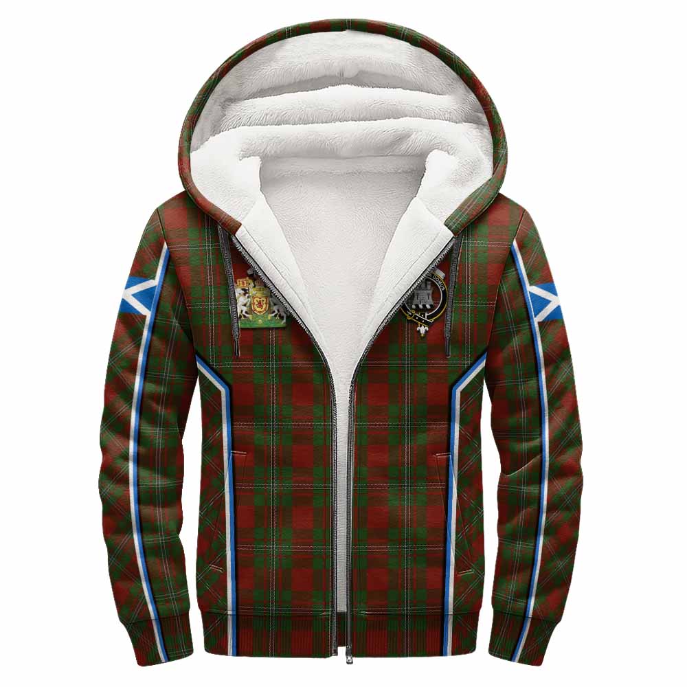 Strange (Strang) Tartan Crest Sherpa Hoodie Scotland Coat of Arm Flag Style - Tartan Vibes Clothing