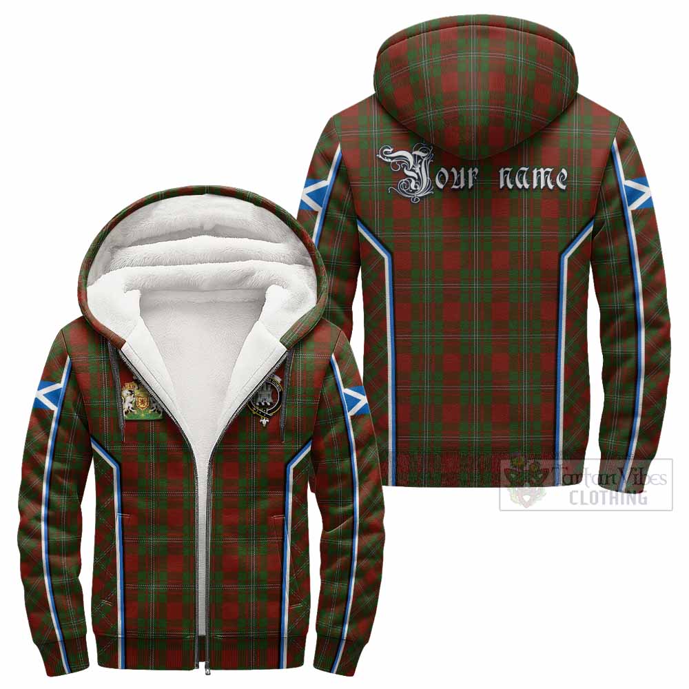 Strange (Strang) Tartan Crest Sherpa Hoodie Scotland Coat of Arm Flag Style - Tartan Vibes Clothing