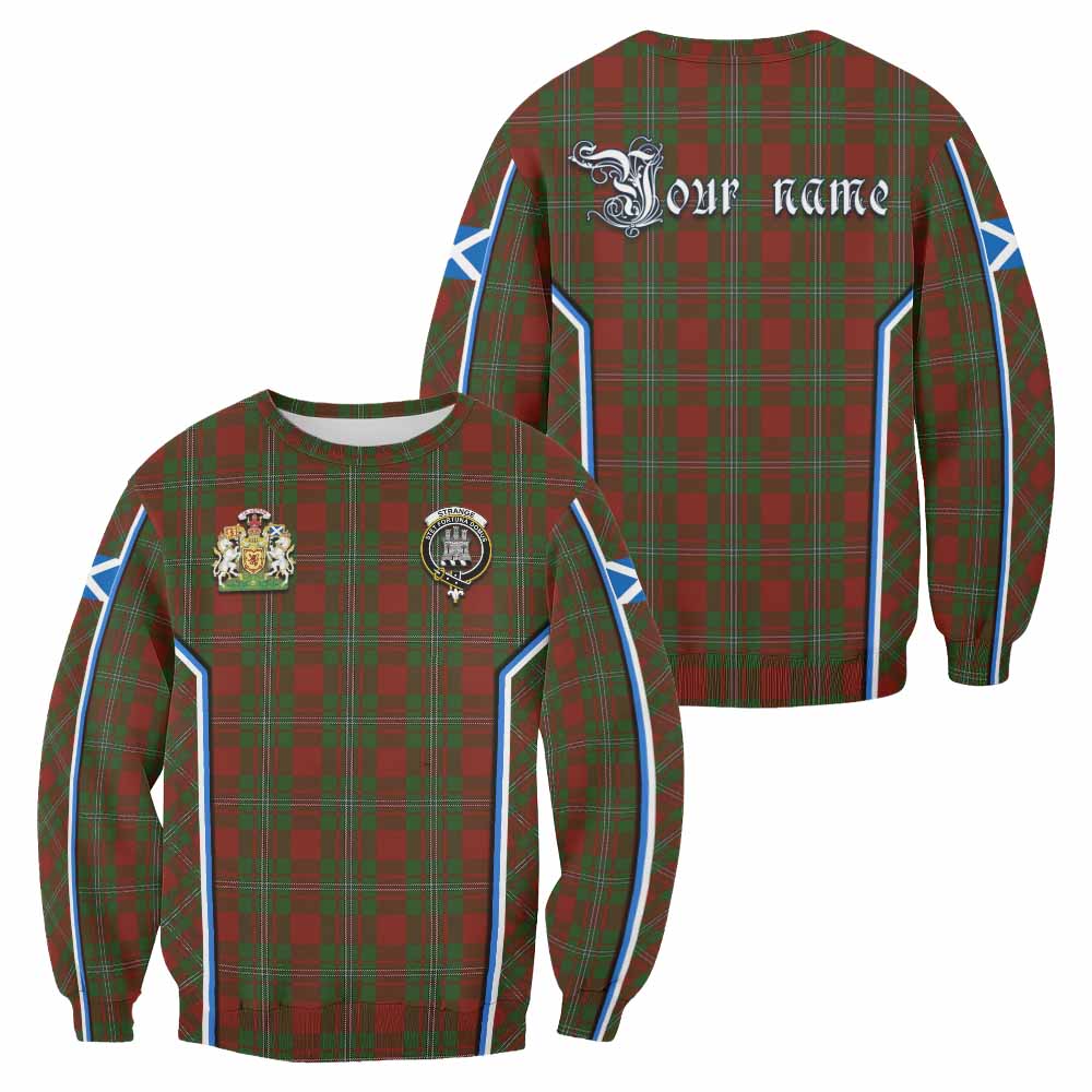 Strange (Strang) Tartan Crest Sweatshirt Scotland Coat of Arm Flag Style - Tartan Vibes Clothing