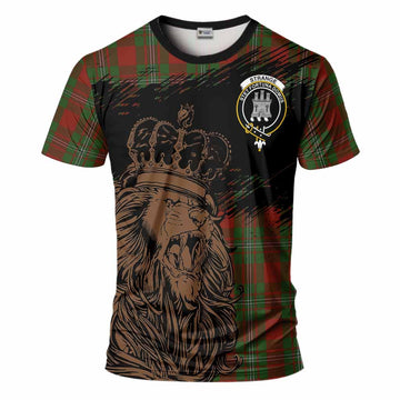 Strange (Strang) Tartan Crest T-Shirt Crowned Lion Heritage Style