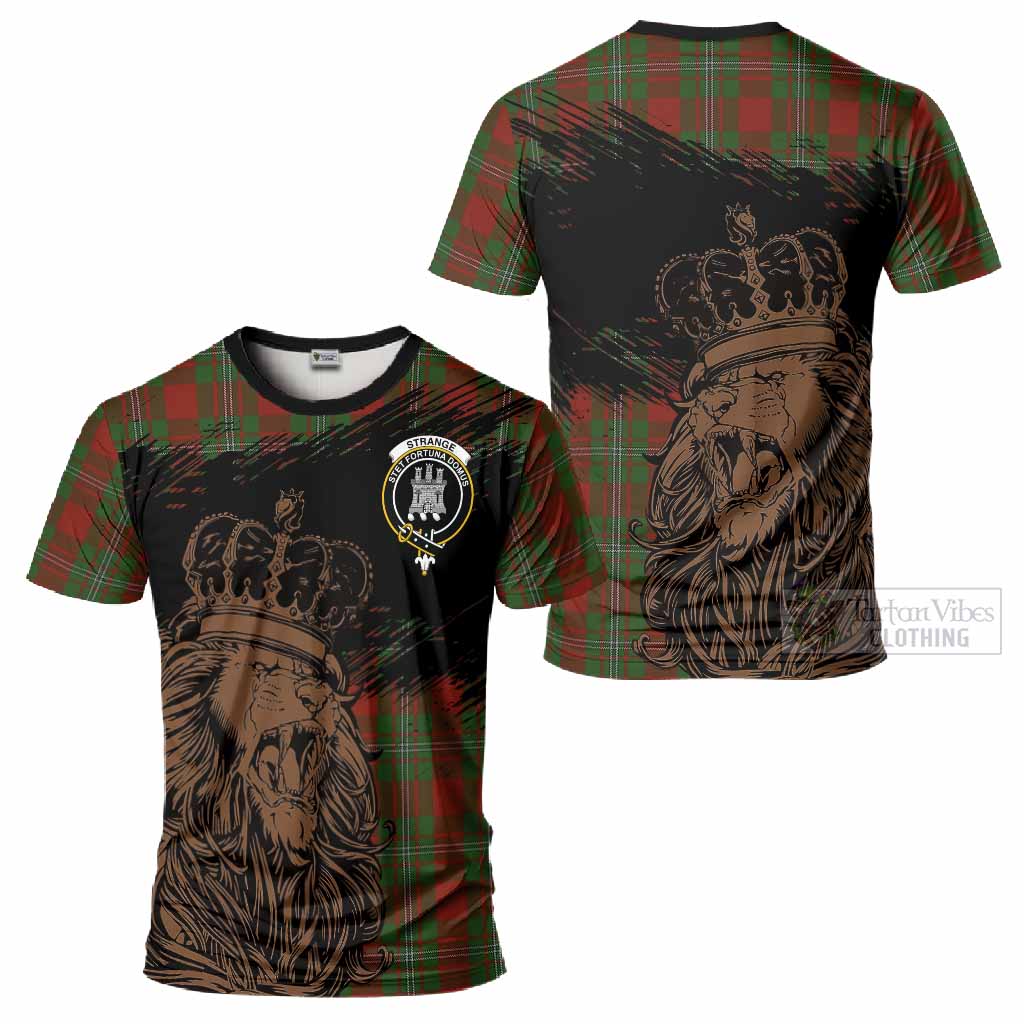 Strange (Strang) Tartan Crest T-Shirt Crowned Lion Heritage Style